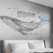 ins北欧墙贴装饰房间布置创意个性卧室客厅背景墙面贴纸自粘墙画